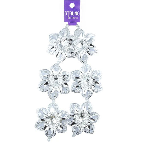 Metal Alloy 3D Flower Shape Strung Bead (available in 2 colours)